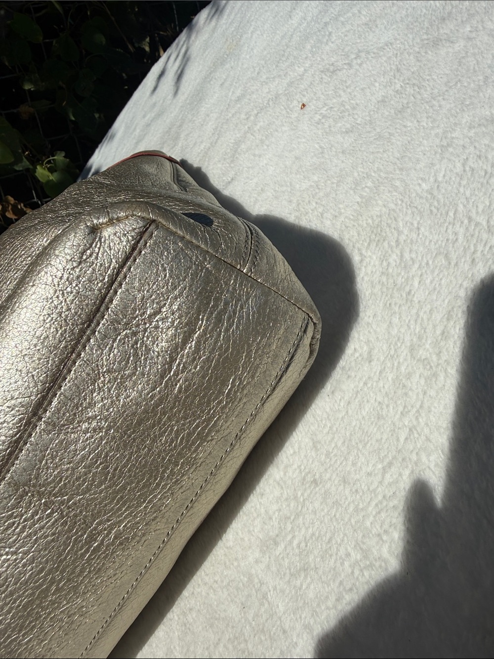 Coach Audrey Gold Perforated Leather Tote Shoulder Bag, No. 17041 - Picture 7 of 16